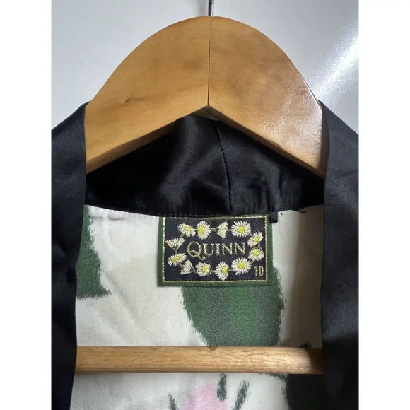 Richard Quinn Floral Print Silk Robe Women’s **missing Waist Belt**  Colorful - Picture 4 of 8